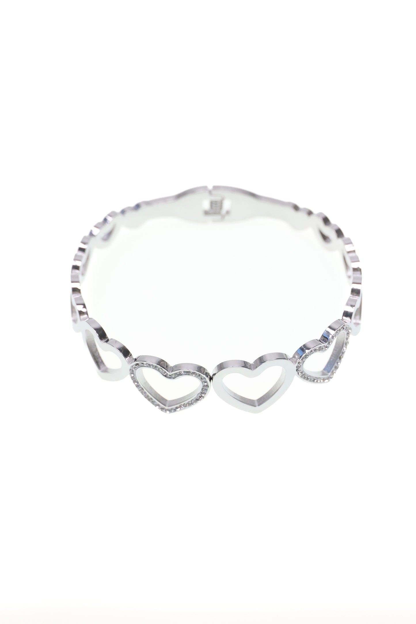 LOVELY - Armreif mit Zirkonia Herzen