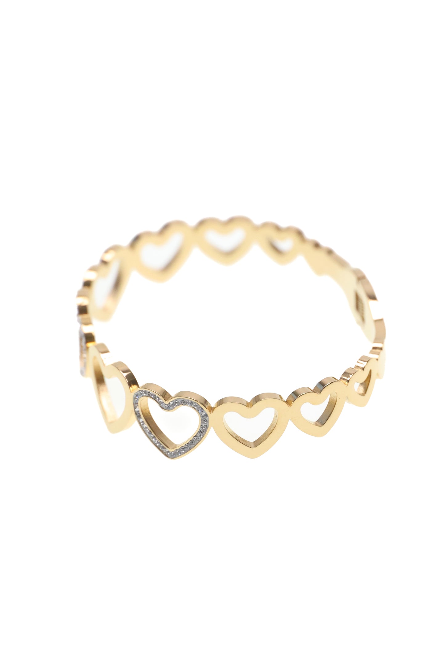 LOVELY - Armreif mit Zirkonia Herzen