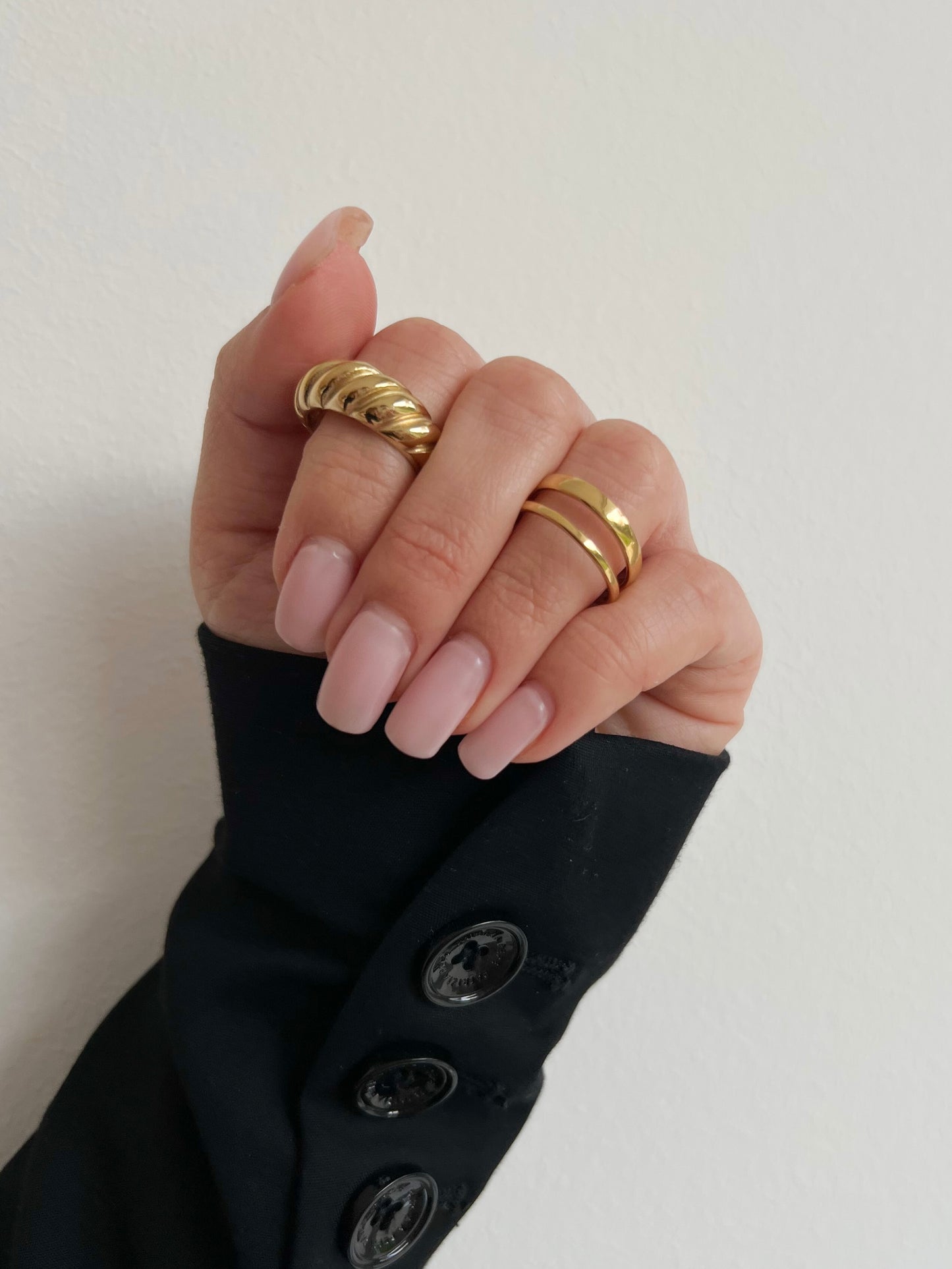 Simple Two Layered - Edelstahlring