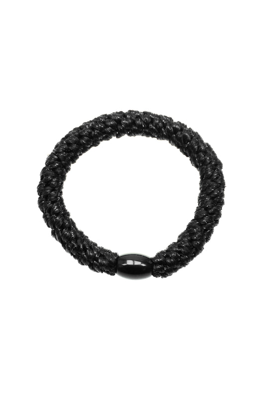 3er Set Haargummi - Schwarz glänzend