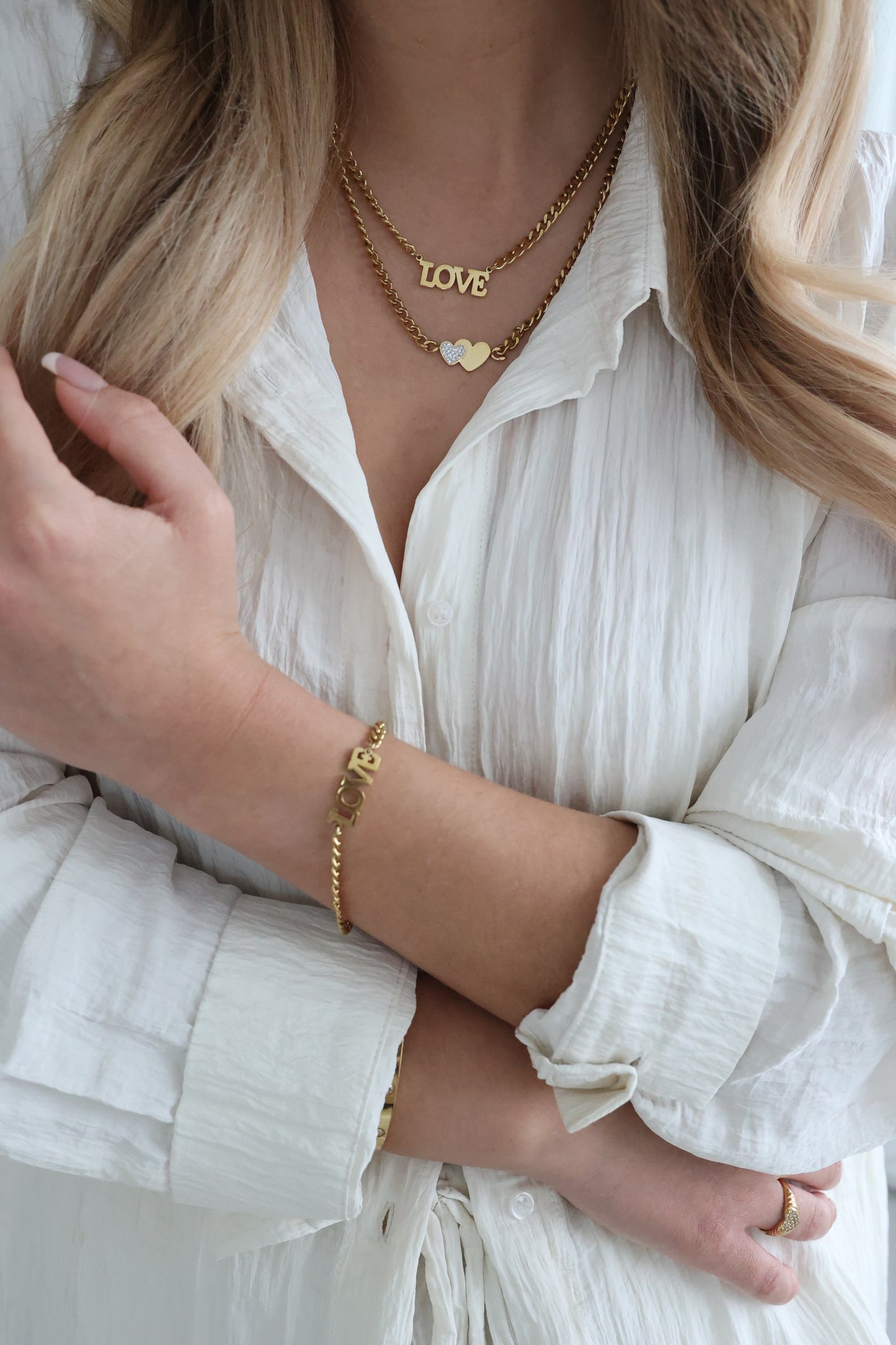 LOVE - Gliederkette mit Love-Schriftzug