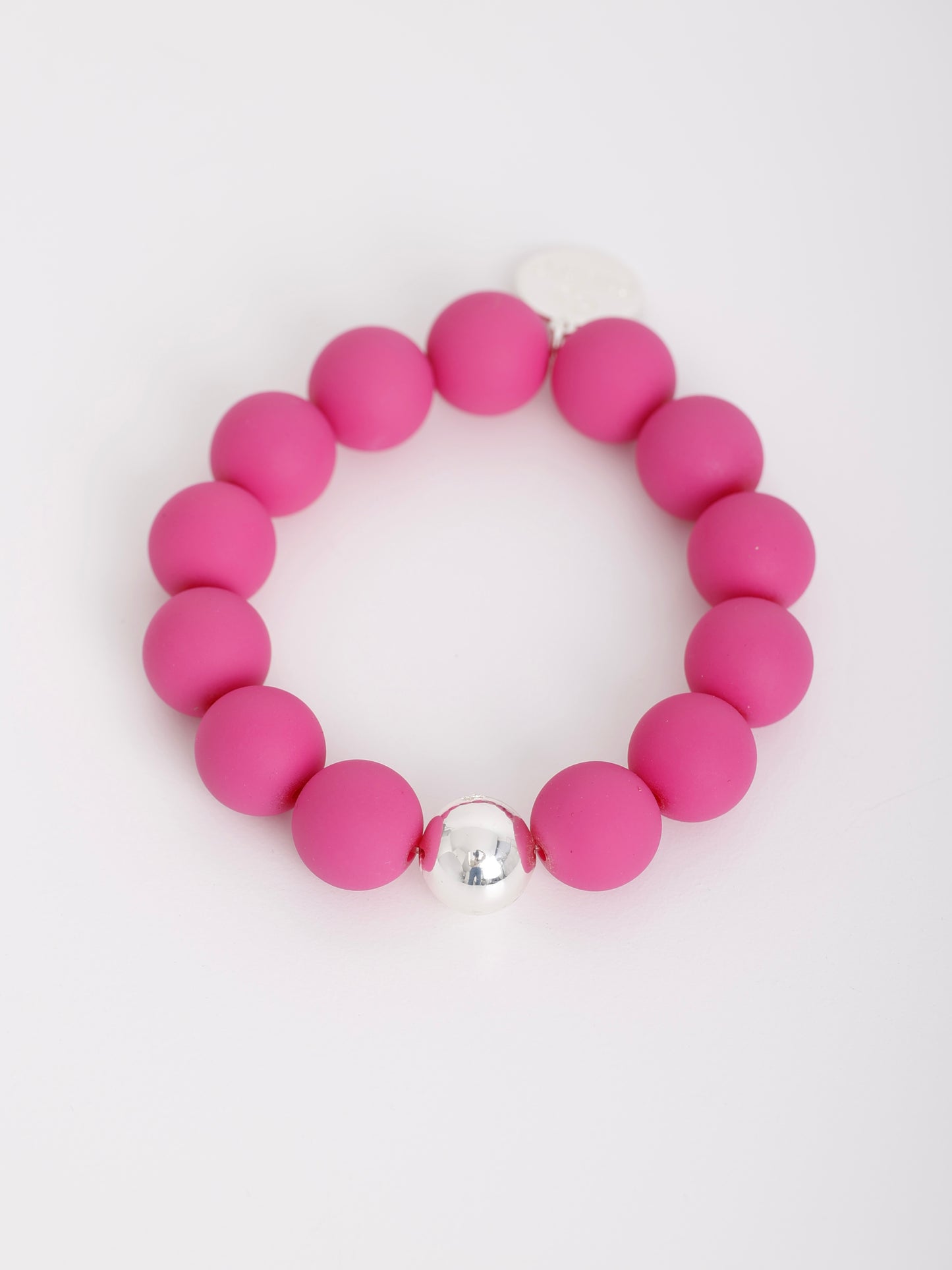 Big Pearly – Mattes Armband mit silberner Kugel