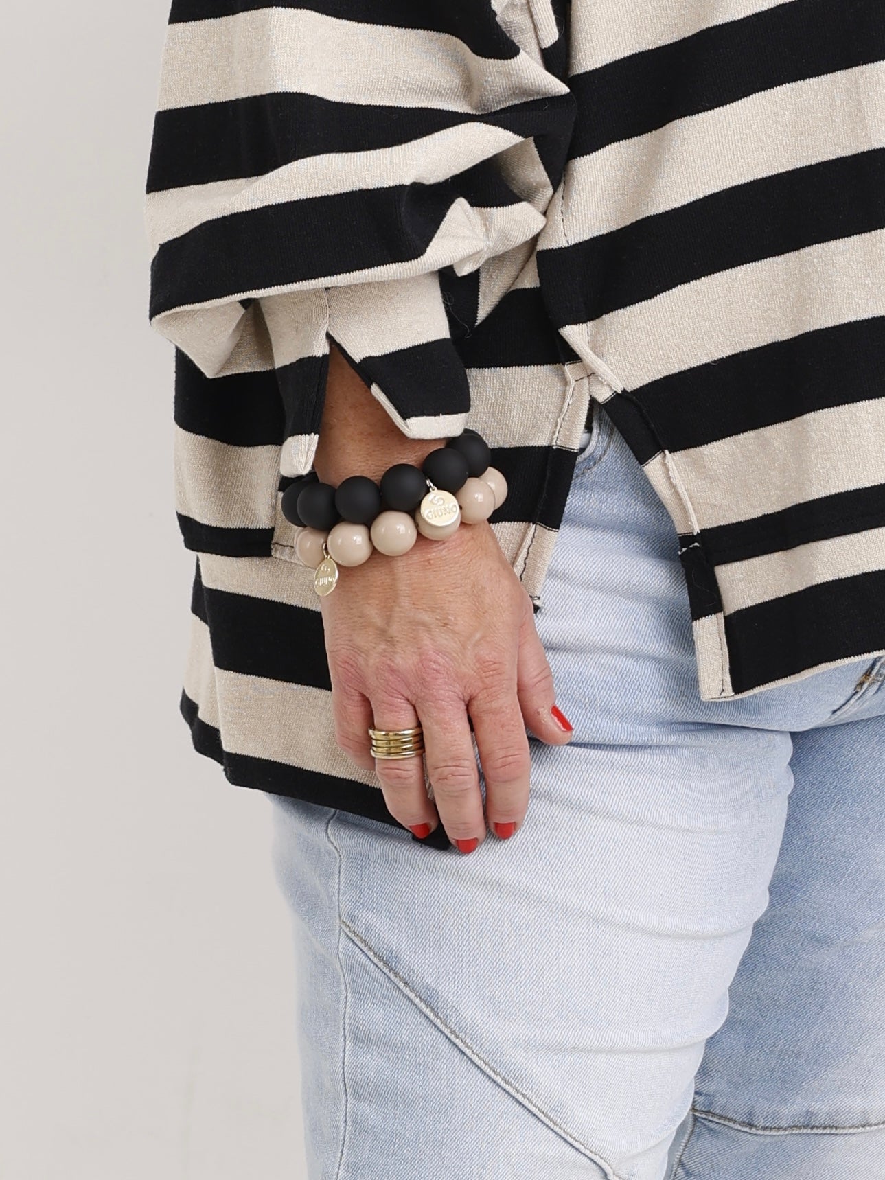 Big Pearly – Armband in Beige