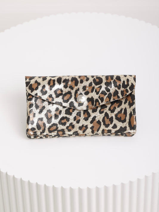 Leo Purse – Echtleder-Geldtasche im Animal-Look