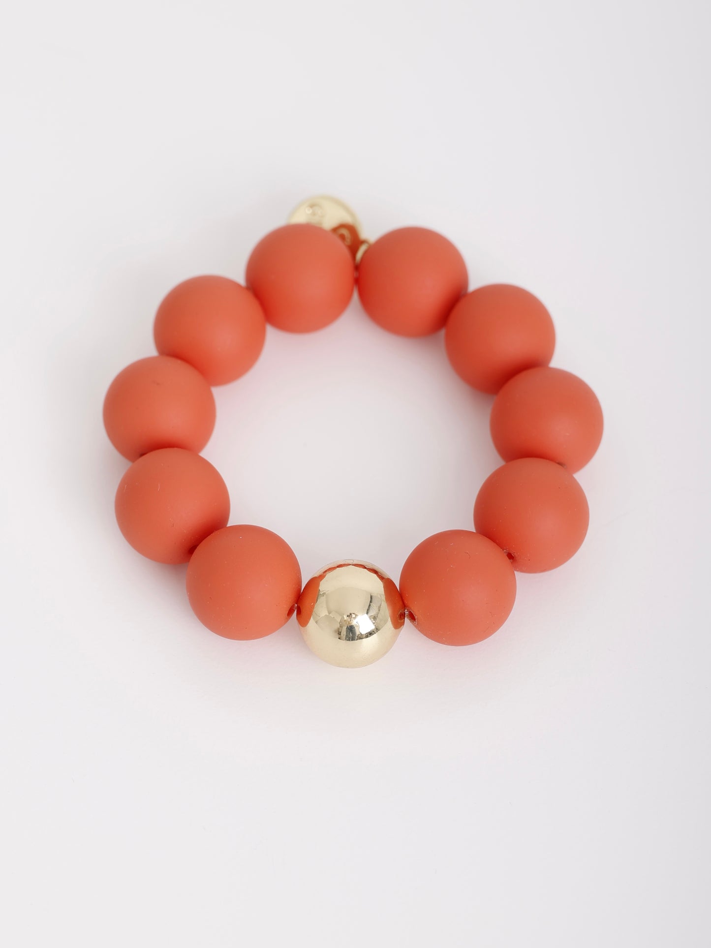 Big Pearly – Mattes Armband mit goldener Kugel