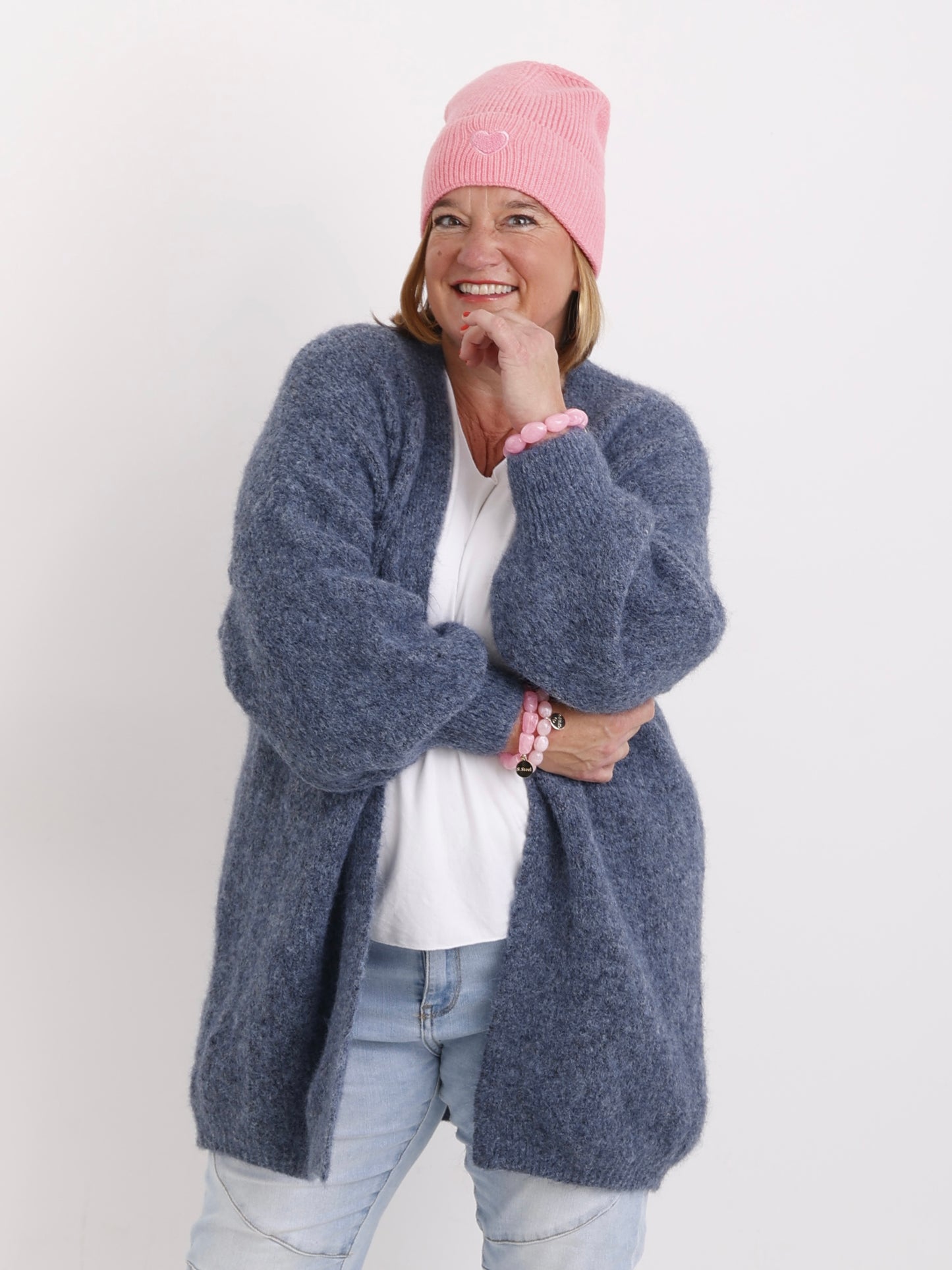 Big Pebbly Bracelet – Armband mit länglichen Glanzperlen