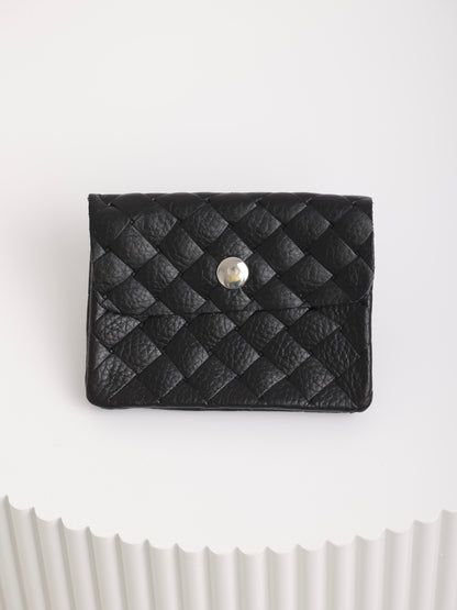 Woven Mini Purse – Geflochtene Geldtasche aus Echtleder