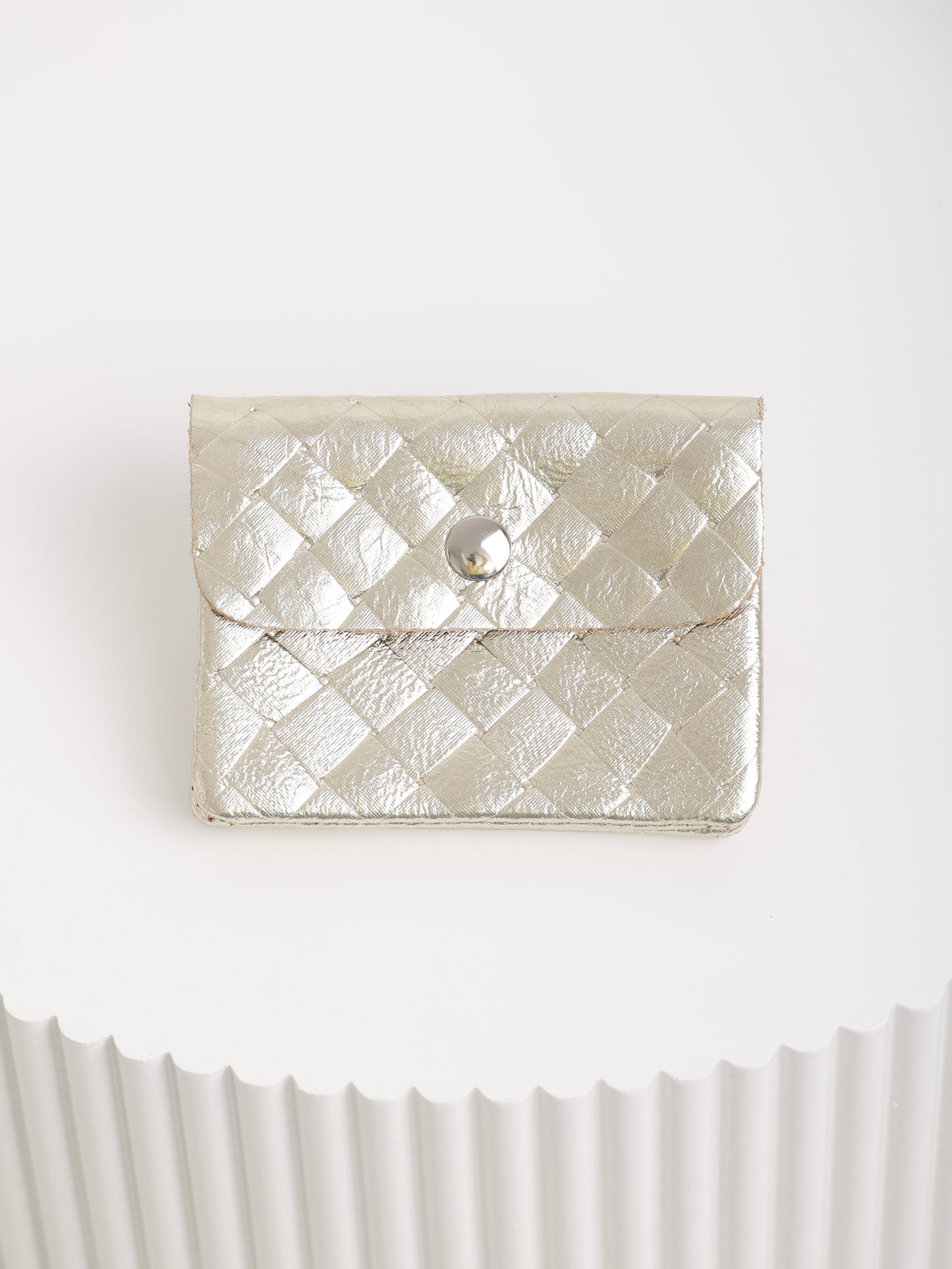 Woven Mini Purse – Geflochtene Geldtasche aus Echtleder