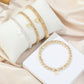 shine disc - Elastisches Armband aus Edelstahl