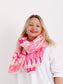 Letter Love Scarf – Statement-Schal in Pink & Beige