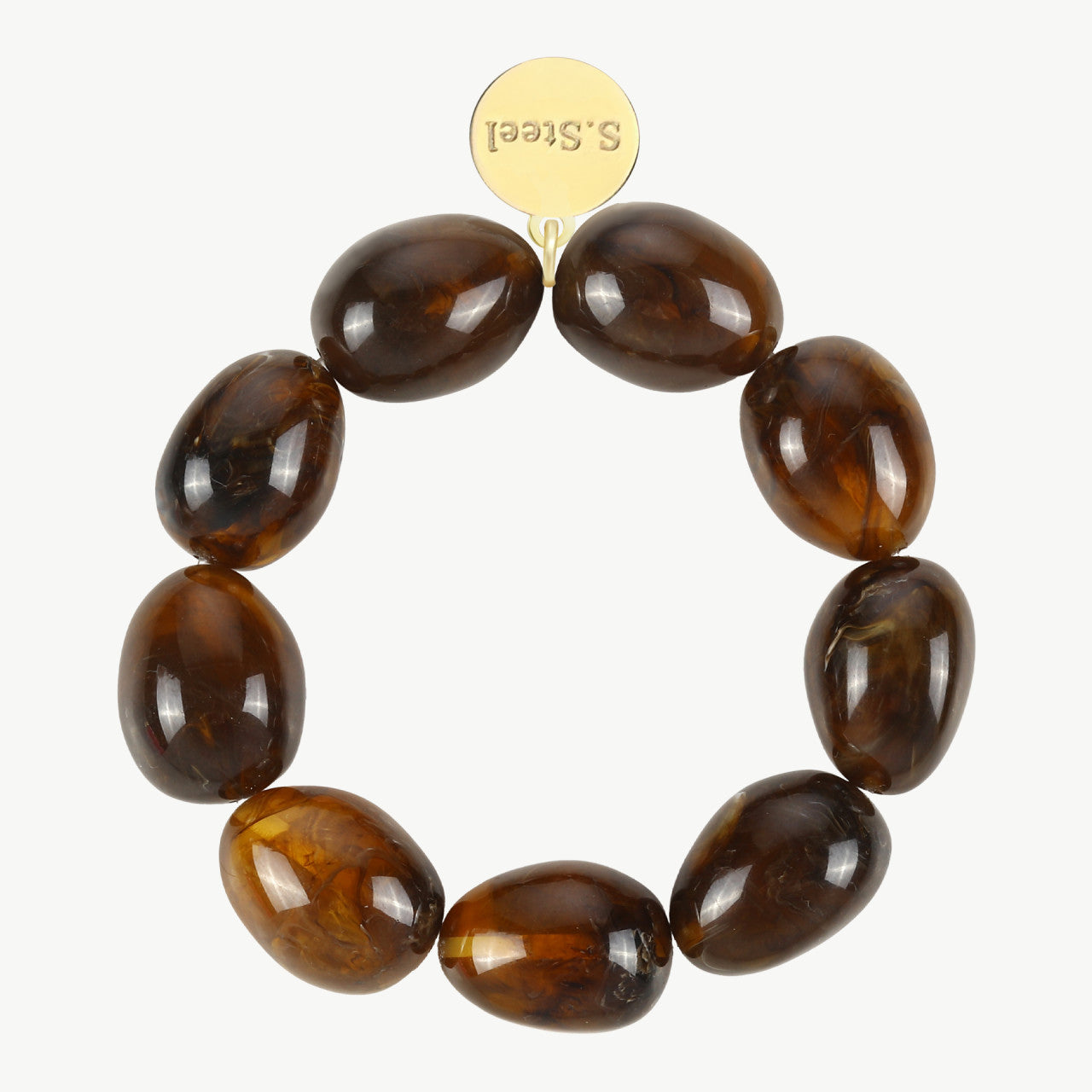 Big Pebbly Bracelet – Armband mit länglichen Glanzperlen