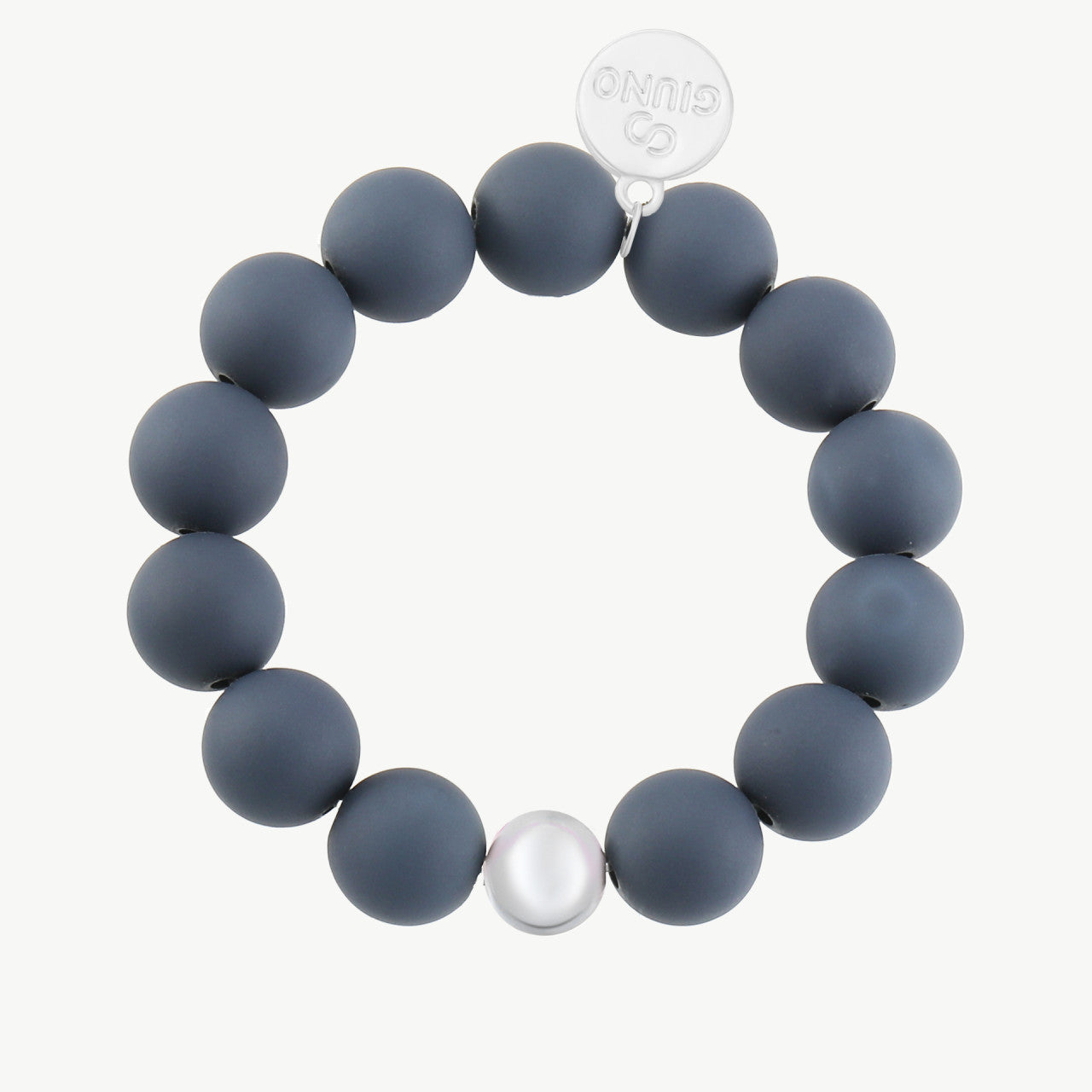 Big Pearly – Mattes Armband mit silberner Kugel