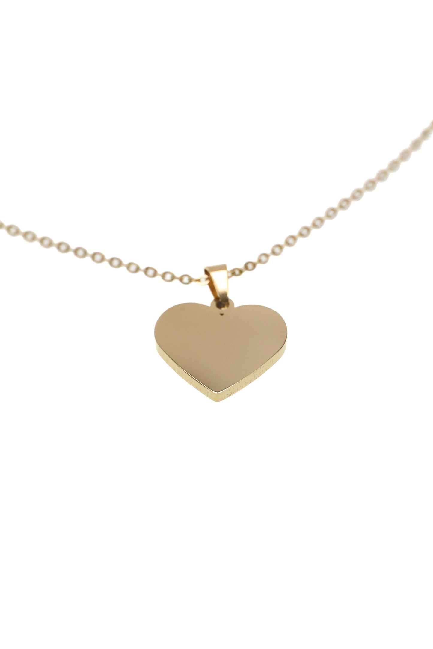 simple straight heart - Gliederkette mit Herzanhänger