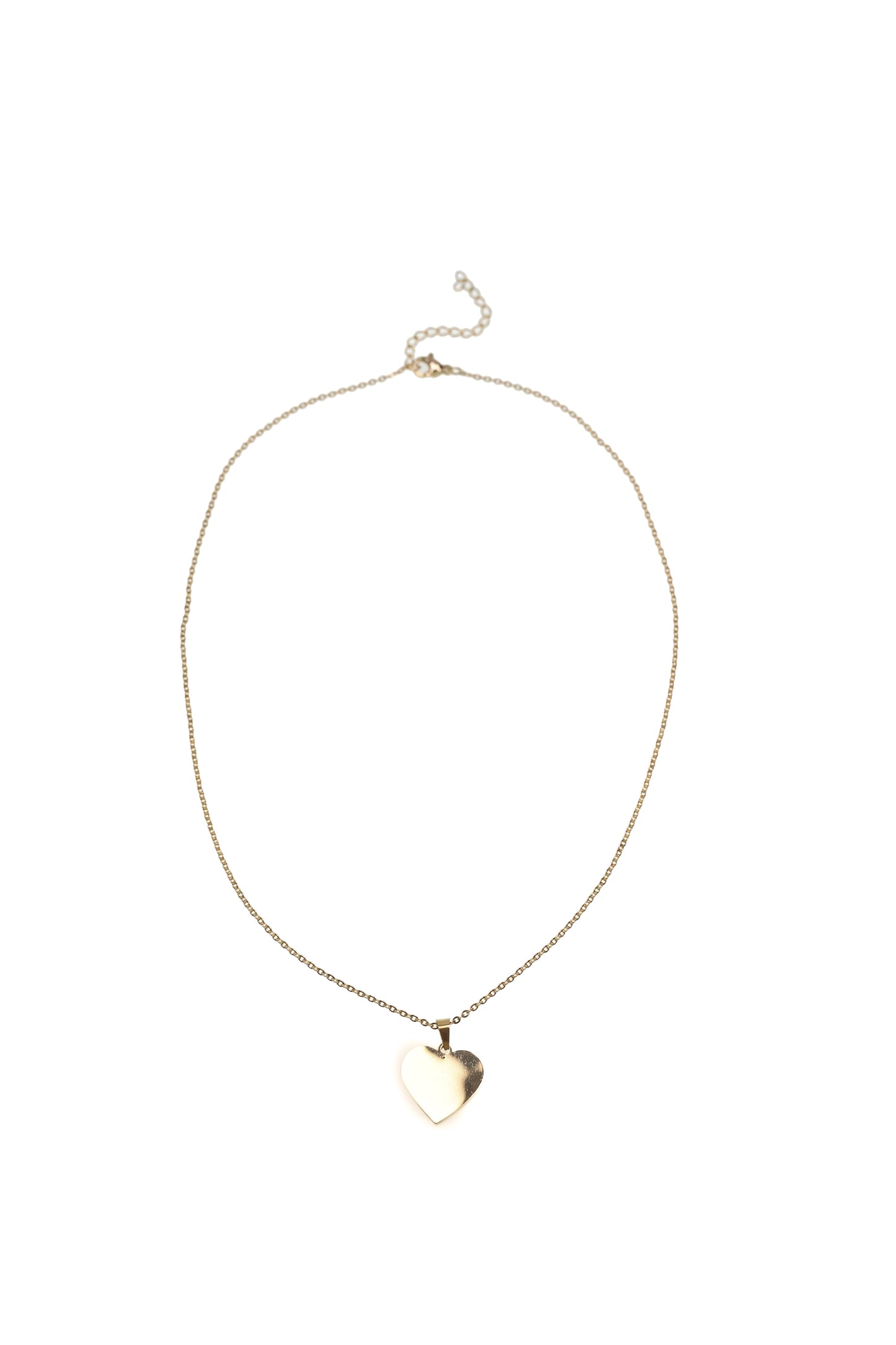 simple straight heart - Gliederkette mit Herzanhänger